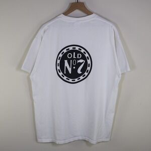 Vintage Jack Daniels Old No 7 Whiskey Graphic T-Shirt White Delta Pro Weight XL